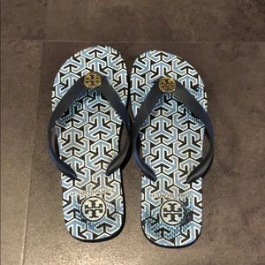 Tory Burch Navy Flip Flops Size 5